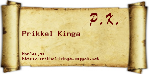 Prikkel Kinga névjegykártya