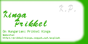 kinga prikkel business card